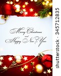 art christmas holidays frame | Shutterstock . vector #345712835