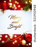 art red christmas holidays... | Shutterstock . vector #521933968