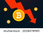 bitcoin btc price falls to all... | Shutterstock .eps vector #2028478985