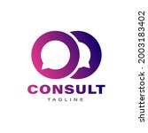 consulting logo design. with a... | Shutterstock .eps vector #2003183402