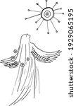man bird angel flying to the... | Shutterstock .eps vector #1929065195