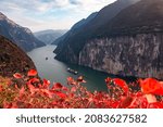 Small photo of Yangtze River Curve View in Autum