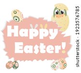 it's a funny happy easter card... | Shutterstock .eps vector #1923576785