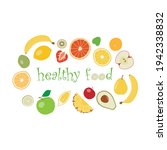 healthy food card with colorful ... | Shutterstock .eps vector #1942338832