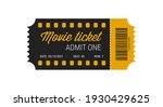 Cinema Ticket With Barcode Icon....