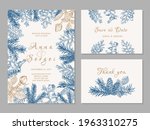 winter wedding. vintage set.... | Shutterstock .eps vector #1963310275