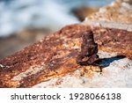 Rusty Bolt With Nut On A Stone