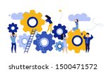 man and woman business... | Shutterstock .eps vector #1500471572