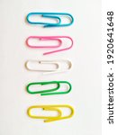 Paper clip art with various...