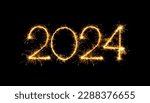 Happy new year 2024. sparkling...