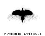 Black Silhouette Of A Flying...