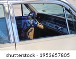 Small photo of Longmont, CO USA - April 10, 2021: Classic 1960s Oldsmobile Jetstar 88. Fresh new look. Fashionable Interior. Rollicking Rocket action. Entry level classic
