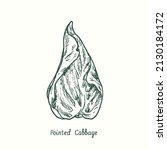 Pointed Cabbage.  Ink Black And ...