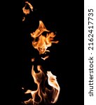 Small photo of Fire flame burn constantly with black background
