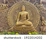 3D Buddha’s hand carved wall sculpture