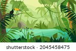 jungle forest landscape concept ... | Shutterstock .eps vector #2045458475
