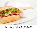 Healthy Ham Sandwich With A...