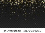 festive gold confetti. gold... | Shutterstock .eps vector #2079934282