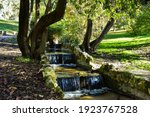 Waterfall Of The West Park In...