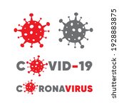coronavirus sign caution flat... | Shutterstock .eps vector #1928883875