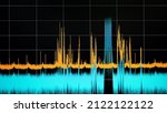 Small photo of Electrical waveforms of the measured digital signal. Oscillogram of the output signal. Radio measurements of high frequency currents.