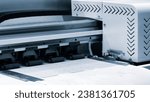 Small photo of Industrial printing modern digital inkjet printer Industrial printing modern digital inkjet printer