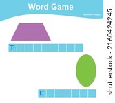 word game worksheet. complete... | Shutterstock .eps vector #2160424245