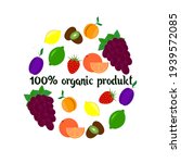 fruit set  organic product... | Shutterstock .eps vector #1939572085
