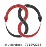 ouroboros symbol tattoo design. ... | Shutterstock .eps vector #731692285