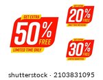 get extra 50  30  20 percent... | Shutterstock . vector #2103831095