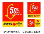 coupon gift voucher with 50 and ... | Shutterstock . vector #2103831335