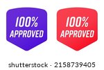 100 percent approved guarantee... | Shutterstock . vector #2158739405