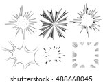 comic book explosion set. | Shutterstock .eps vector #488668045