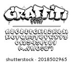 graffiti vector font. capital...