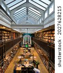 Small photo of LONDON, ENGLAND - 25.07.2021. Interior of Daunt Book shop on Marylebone High Street in London.
