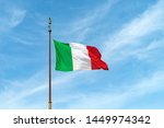 Flag of italy on the flagpole...