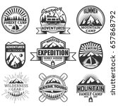 vector set of camping and... | Shutterstock .eps vector #657868792