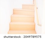 Wooden Stairs And Handrail In...