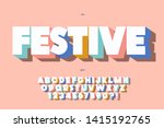 festive font 3d bold style cute ... | Shutterstock .eps vector #1415192765