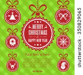 merry christmas card with... | Shutterstock .eps vector #350829065
