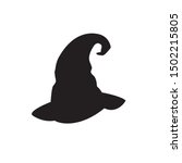 halloween old black hat... | Shutterstock .eps vector #1502215805