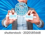 Small photo of Conceptual display Scientific Research. Business overview methodical study to prove or disprove a hypothesis Business Woman Holding Jigsaw Puzzle Piece Unlocking New Futuristic Tech.