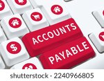 Small photo of Handwriting text Accounts Payable. Conceptual photo money owed by a business to its suppliers as a liability