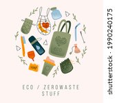 an illustration with eco... | Shutterstock .eps vector #1990240175