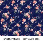 seamless floral design | Shutterstock . vector #1049601188