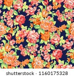 seamless floral background... | Shutterstock . vector #1160175328