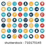communication icons | Shutterstock .eps vector #710175145