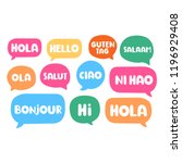 different languages.... | Shutterstock .eps vector #1196929408