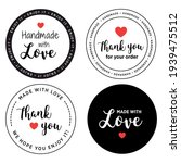 label made with love   handmade ... | Shutterstock .eps vector #1939475512
