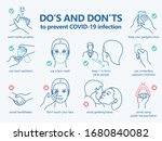 safety rules to avoid virus... | Shutterstock .eps vector #1680840082